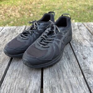 Asics Frequent Trail Black Running Shoes Womens 8.5 Wide 1012A126 Sneakers